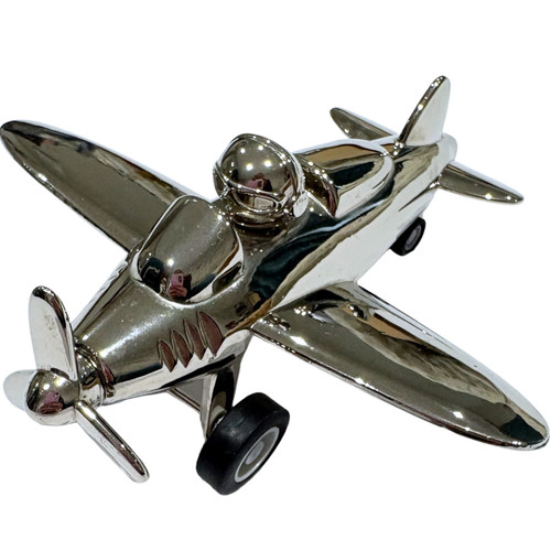 Vintage chrome aeroplane desk - vintage,
