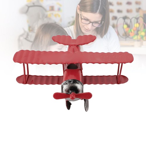 Red vintage iron art airplane - vintage,