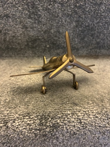 Brass aeroplane model plane - brass,
