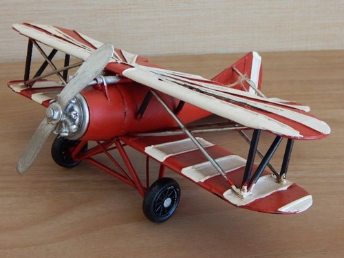 Vintage red metal - metal, plane
