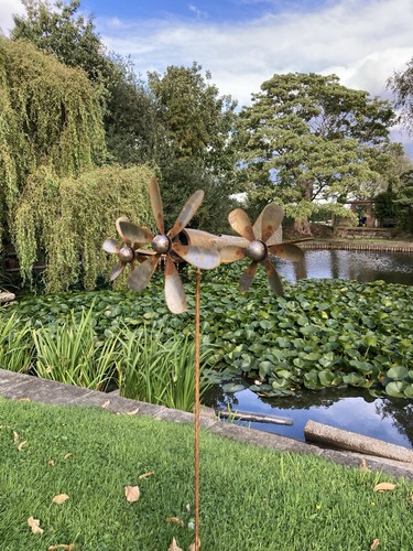 Metal garden rusty aeroplane - garden,