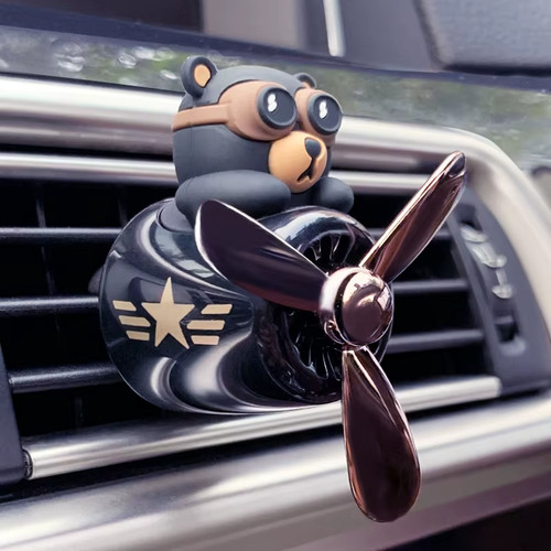 Rotating airplane pilot bear - airplane,