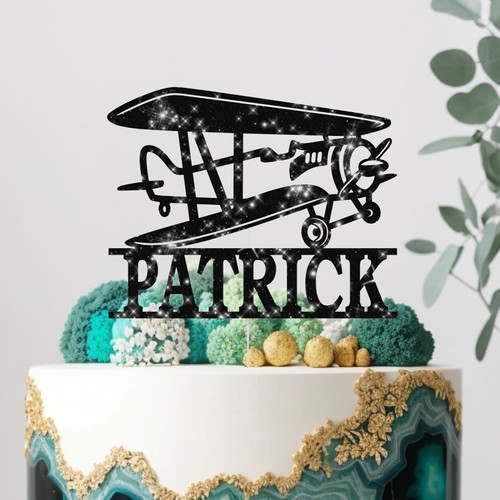 Custom vintage plane cake - bi-plane,
