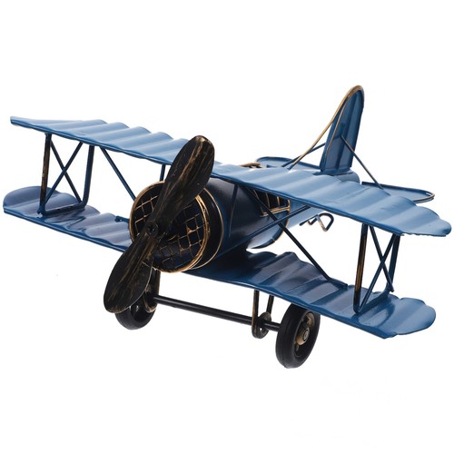 Dark blue vintage metal plane - dark,