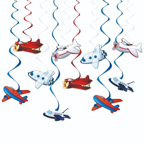 Airplane hanging swirls pilot - swirls,