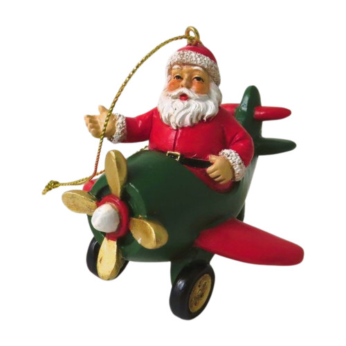 Santa plane christmas tree - santa,
