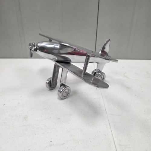 Vintage style metal biplane - vintage,