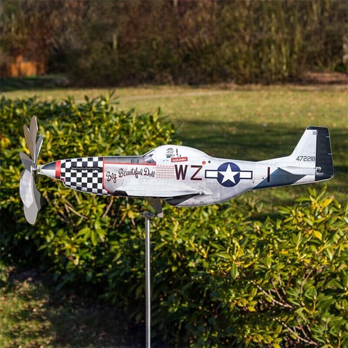 Metal airplane wind spinner - metal,