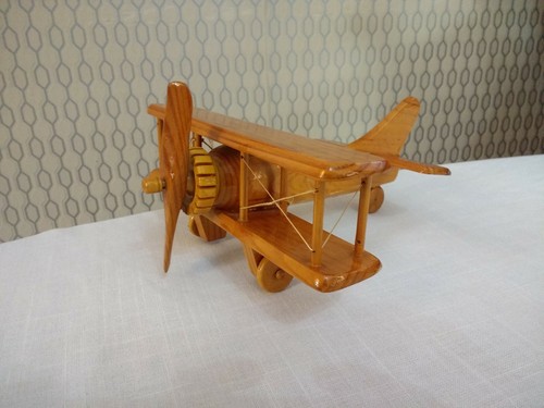 Wood airplane hand - wood, carved