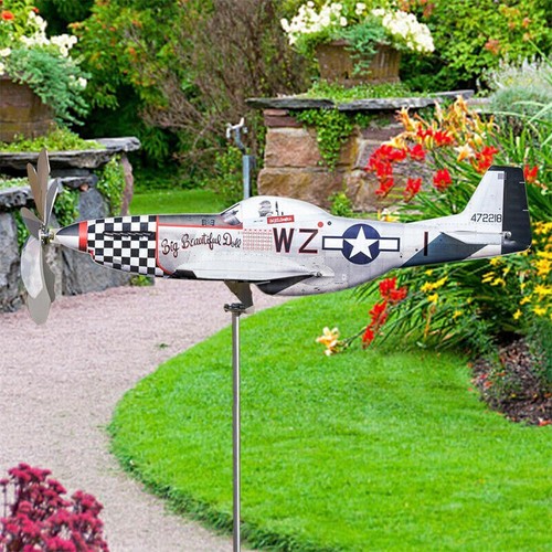 Metal airplane weather vane - metal,