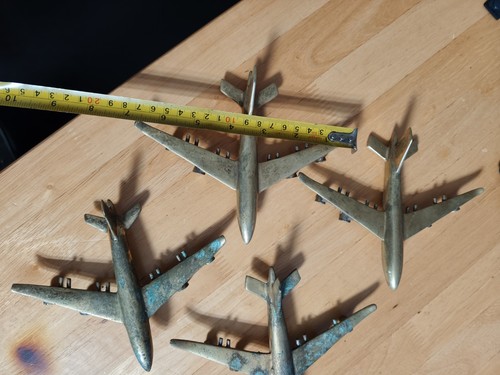 Vintage solid brass aeroplane - solid,