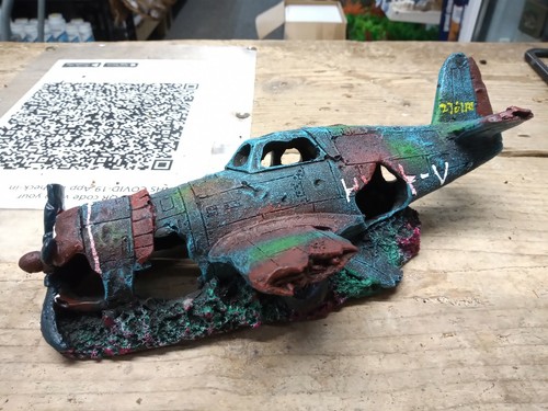 Crashed fighter plane wreck - plane,